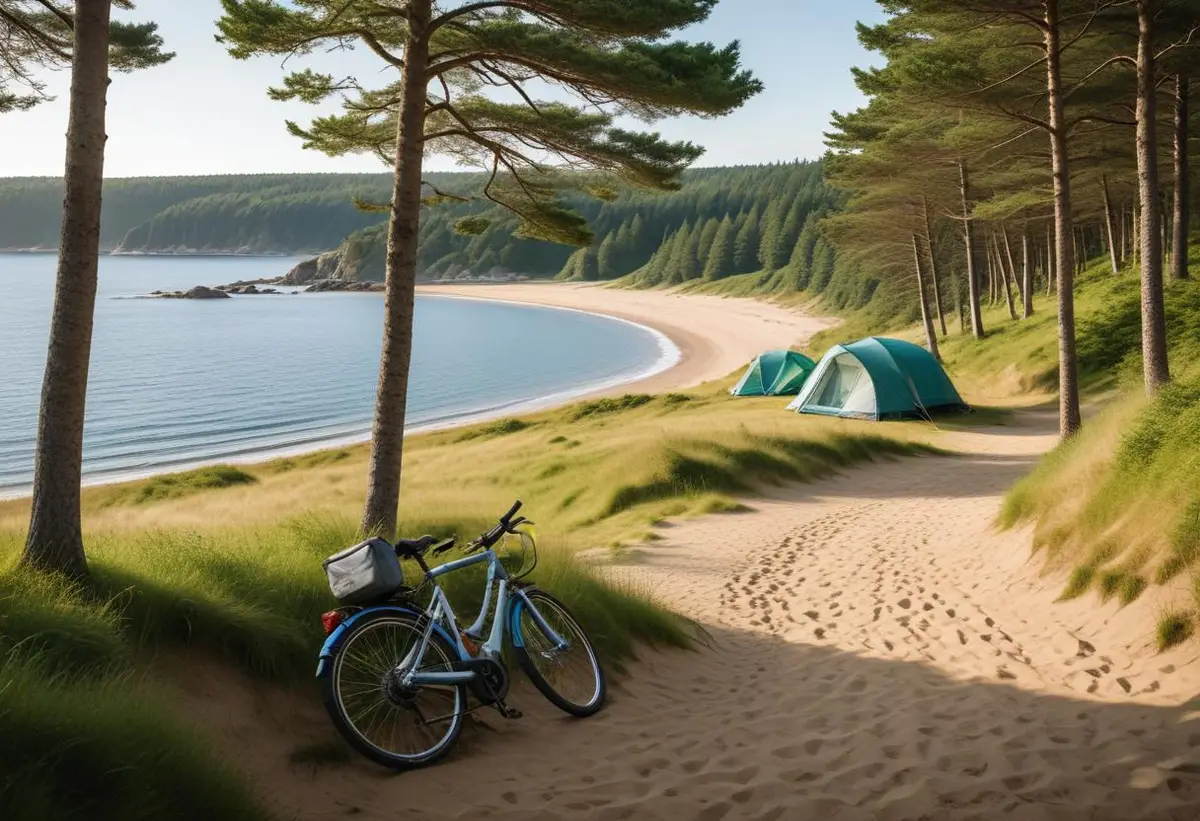 Båstad camping illustration