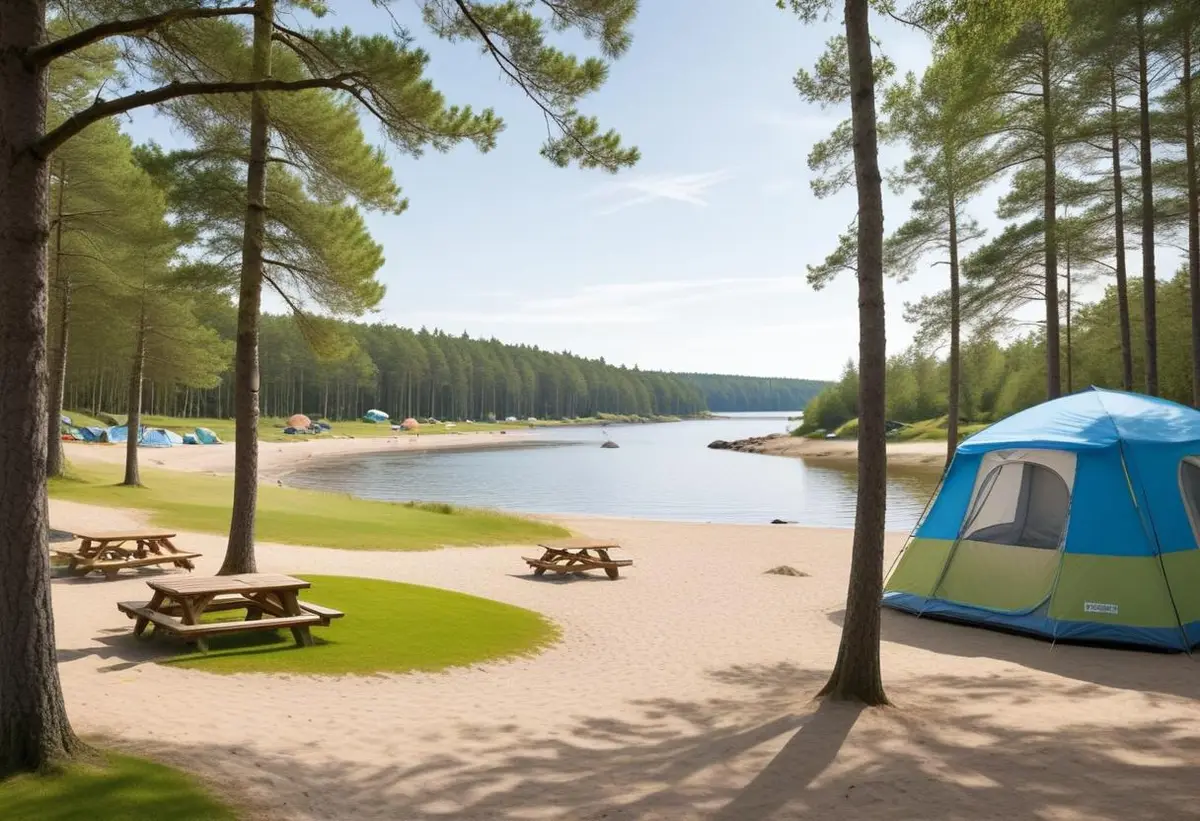 Upptäck Bergafjärdens camping illustration