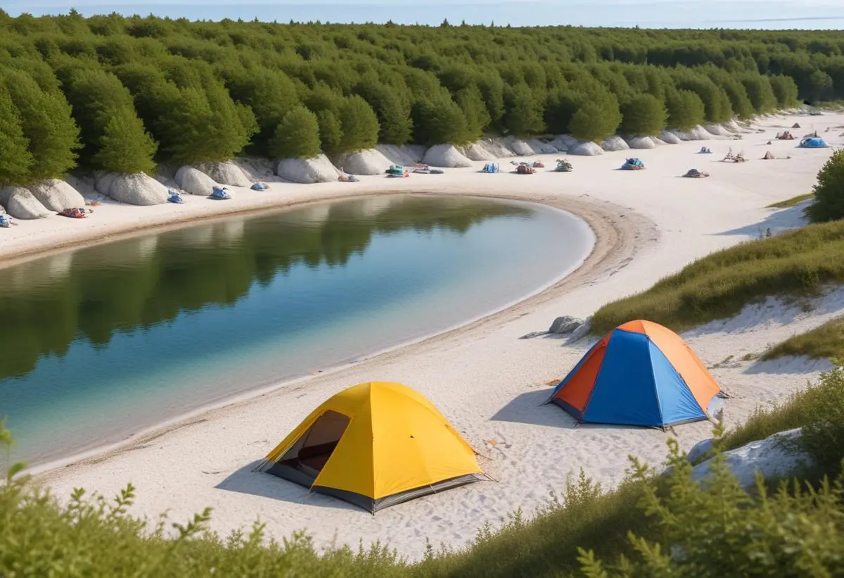 Enkla campingäventyr på Gotland för hela familjen illustration