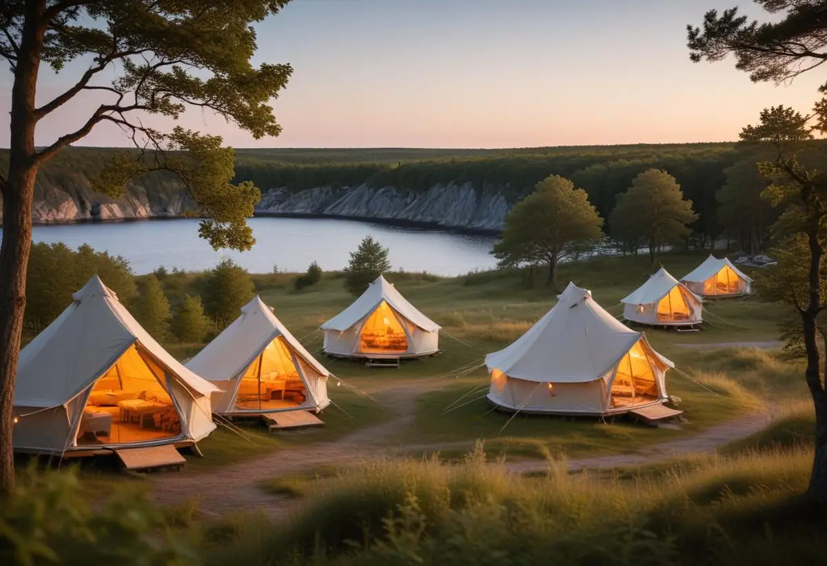 Glamping i Sverige illustration