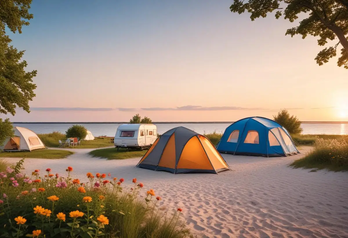 Rafshagsudden väntar – Kalmar Camping med havsutsikt illustration