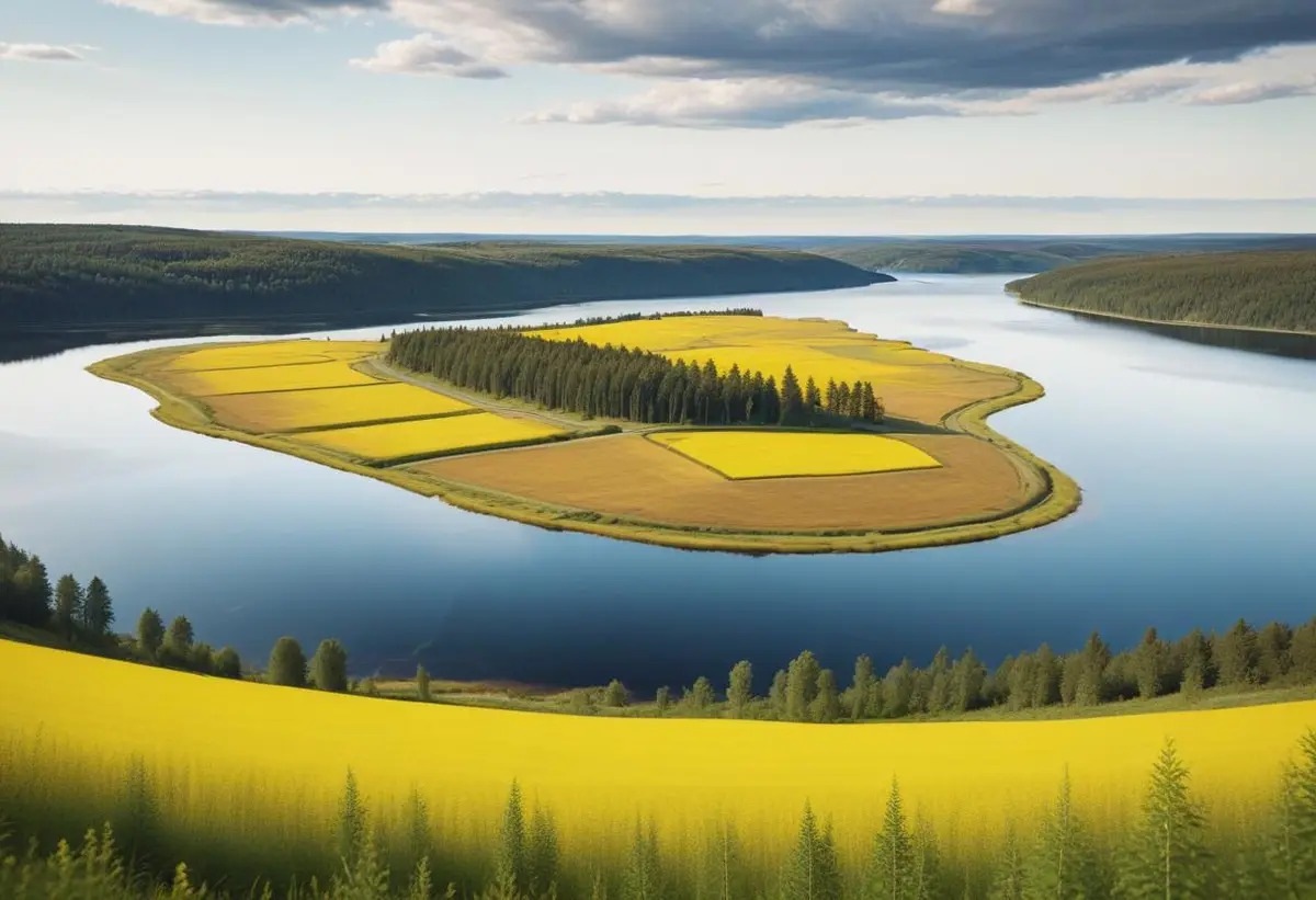 Upptäck den magiska schwedische landskapet i sommar! illustration