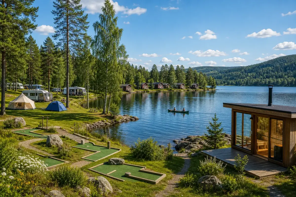 Mina bästa tips för Sölje camping vid Stora Lesjön illustration