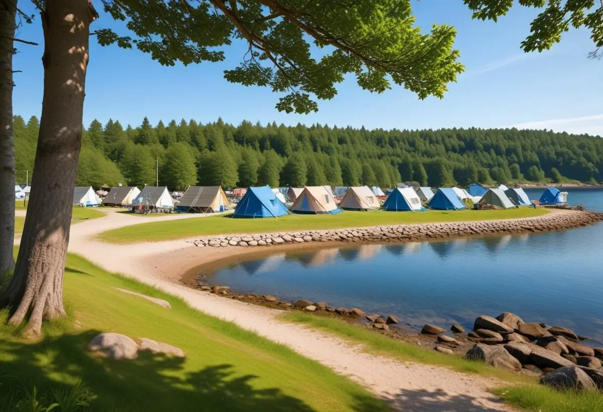 Upptäck charmiga Stocken Camping och njut av naturen! illustration